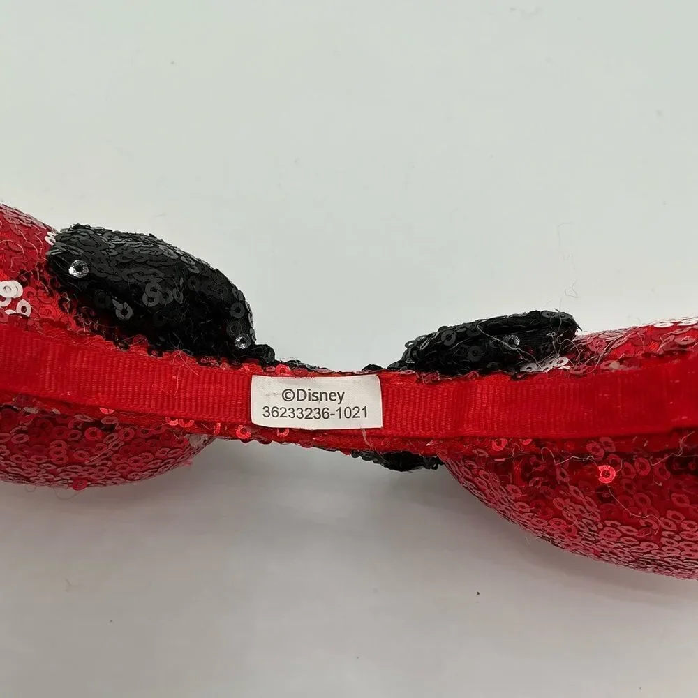 Disney Parks Minnie Mouse red and white polkadot sequin ears